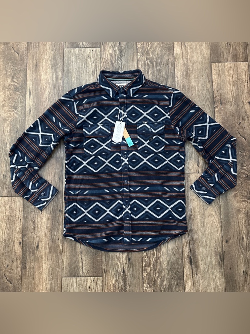 Vissla Eco Zy Polar Flannel Soft Shirt Men’s Size M Multicolor